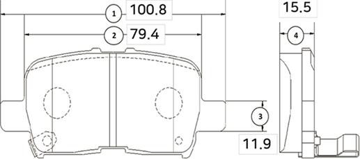 CTR GK0332 - Тормозные колодки, дисковые, комплект unicars.by