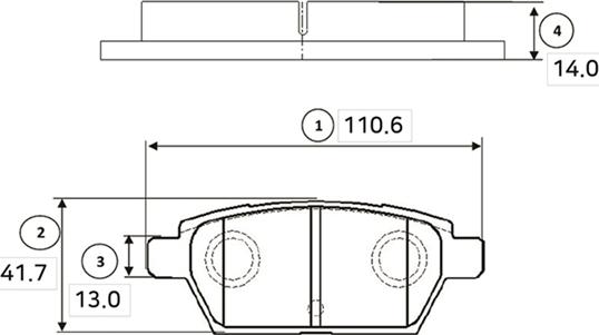 CTR GK0709 - Тормозные колодки, дисковые, комплект unicars.by