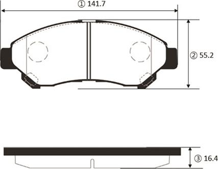 CTR GK1458 - Тормозные колодки, дисковые, комплект unicars.by