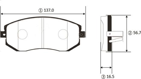 CTR GK1461 - Тормозные колодки, дисковые, комплект unicars.by