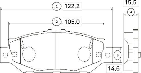 CTR GK1077 - Тормозные колодки, дисковые, комплект unicars.by