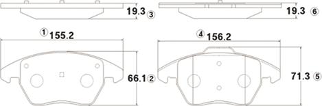 CTR GK1234 - Тормозные колодки, дисковые, комплект unicars.by