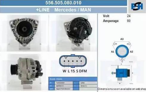 PSH 556.505.080.010 - Генератор unicars.by