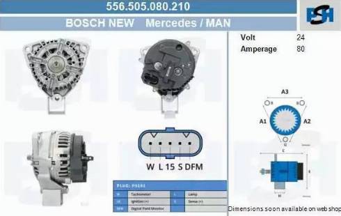 PSH 556.505.080.210 - Генератор unicars.by