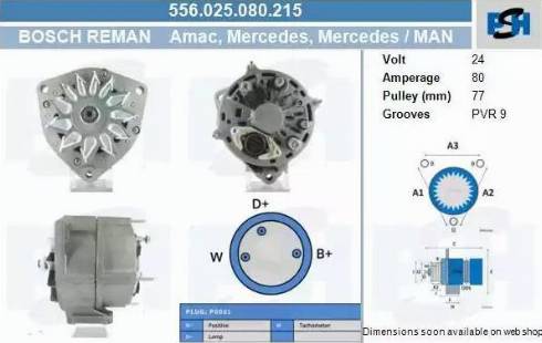 PSH 556.025.080.215 - Генератор unicars.by