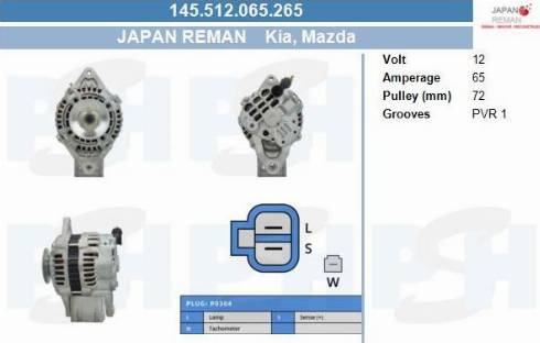 PSH 145.512.065.265 - Генератор unicars.by