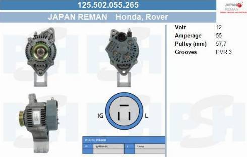 PSH 125.502.055.265 - Генератор unicars.by