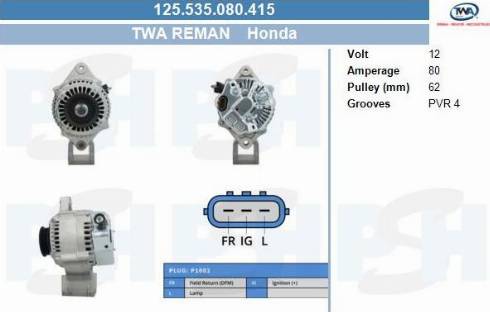 PSH 125.535.080.415 - Генератор unicars.by