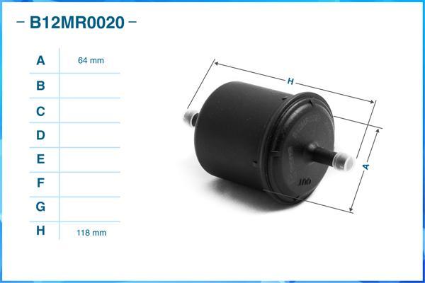 Cworks B12MR0020 - Топливный фильтр unicars.by