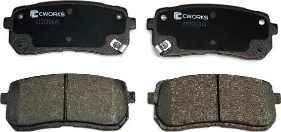 Cworks C12CR0049 - Тормозные колодки, дисковые, комплект unicars.by