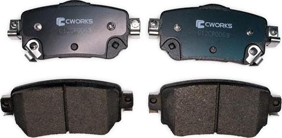 Cworks C12CR0069 - Тормозные колодки, дисковые, комплект unicars.by