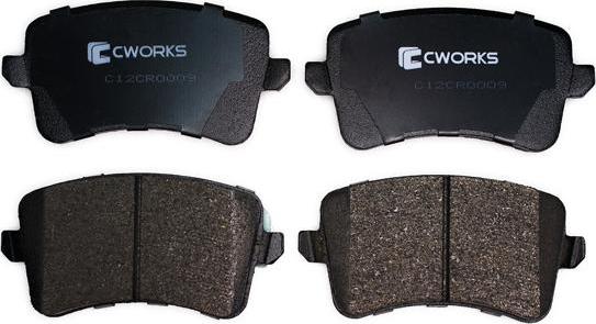 Cworks C12CR0009 - Тормозные колодки, дисковые, комплект unicars.by