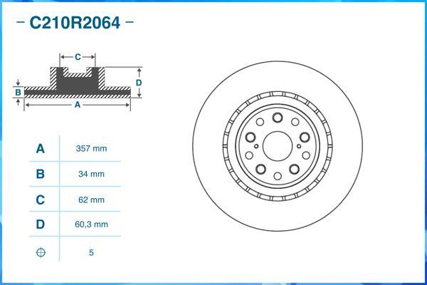 Cworks C210R2064 - Тормозной диск unicars.by