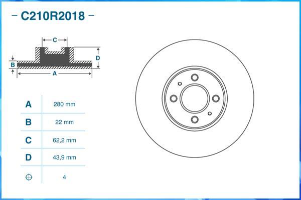 Cworks C210R2018 - Тормозной диск unicars.by