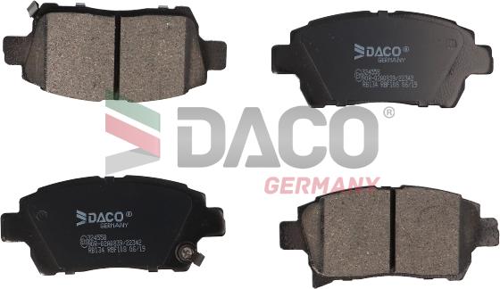 DACO Germany 324558 - Тормозные колодки, дисковые, комплект unicars.by