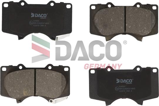 DACO Germany 324569 - Тормозные колодки, дисковые, комплект unicars.by