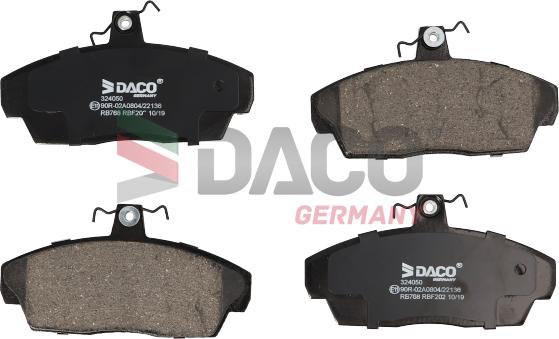 DACO Germany 324050 - Тормозные колодки, дисковые, комплект unicars.by