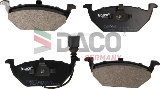 DACO Germany 324745 - Тормозные колодки, дисковые, комплект unicars.by