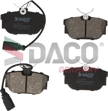 DACO Germany 324753 - Тормозные колодки, дисковые, комплект unicars.by