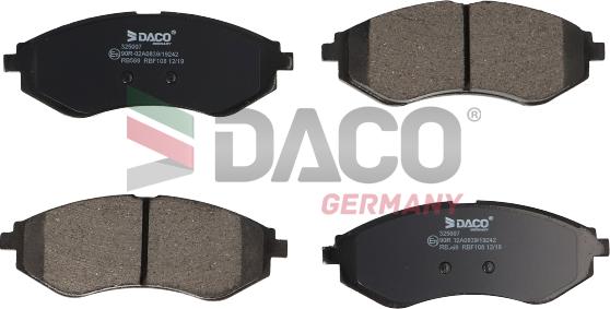 DACO Germany 325007 - Тормозные колодки, дисковые, комплект unicars.by