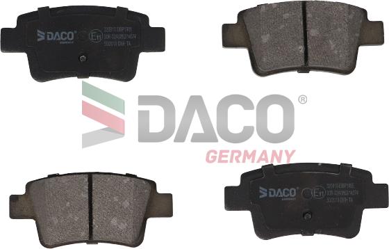 DACO Germany 320910 - Тормозные колодки, дисковые, комплект unicars.by