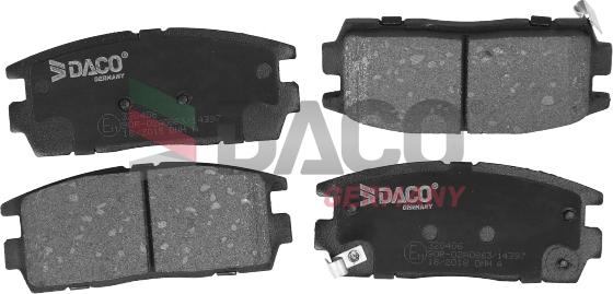 DACO Germany 320406 - Тормозные колодки, дисковые, комплект unicars.by