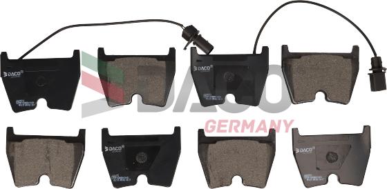 DACO Germany 320212 - Тормозные колодки, дисковые, комплект unicars.by