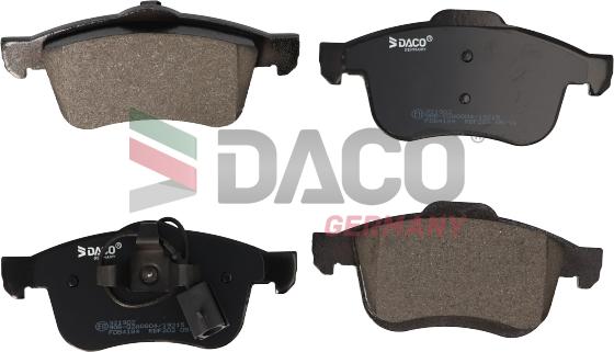 DACO Germany 321902 - Тормозные колодки, дисковые, комплект unicars.by