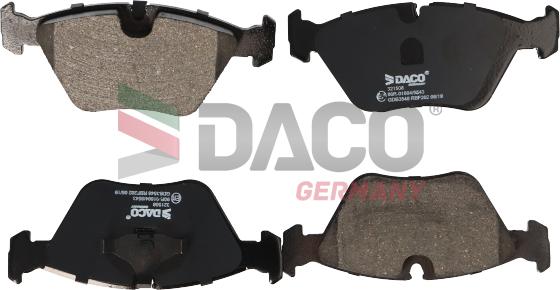 DACO Germany 321508 - Тормозные колодки, дисковые, комплект unicars.by