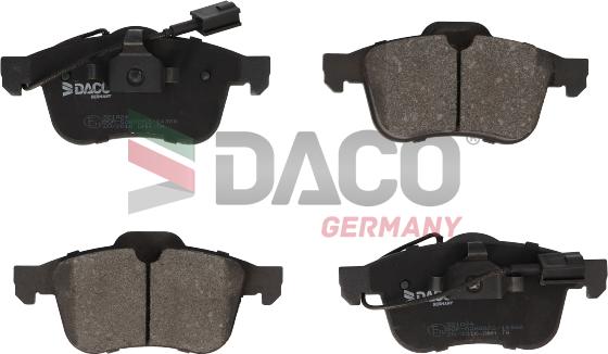 DACO Germany 321014 - Тормозные колодки, дисковые, комплект unicars.by