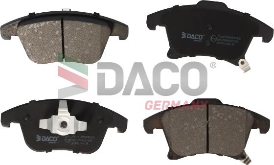 DACO Germany 321016 - Тормозные колодки, дисковые, комплект unicars.by