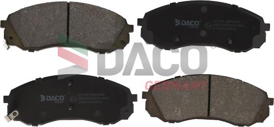 DACO Germany 321703 - Тормозные колодки, дисковые, комплект unicars.by