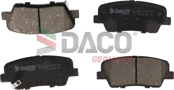 DACO Germany 321727 - Тормозные колодки, дисковые, комплект unicars.by