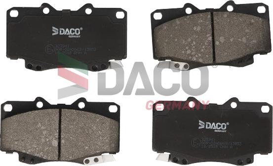 DACO Germany 323941 - Тормозные колодки, дисковые, комплект unicars.by