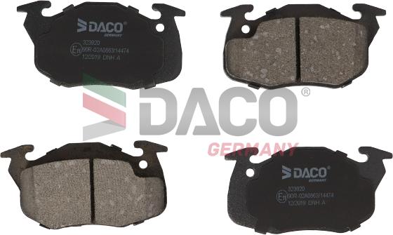 DACO Germany 323920 - Тормозные колодки, дисковые, комплект unicars.by