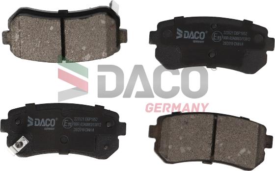 DACO Germany 323521 - Тормозные колодки, дисковые, комплект unicars.by