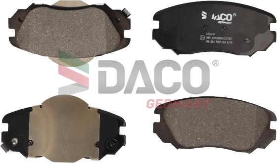 DACO Germany 323641 - Тормозные колодки, дисковые, комплект unicars.by