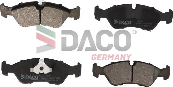 DACO Germany 323607 - Тормозные колодки, дисковые, комплект unicars.by