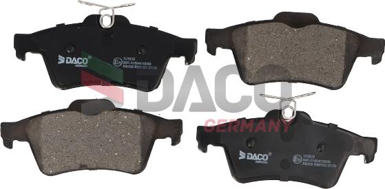 DACO Germany 323629 - Тормозные колодки, дисковые, комплект unicars.by