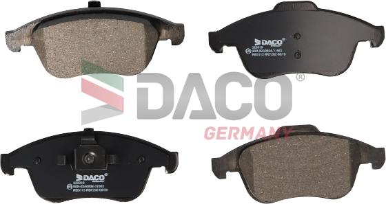 DACO Germany 323019 - Тормозные колодки, дисковые, комплект unicars.by