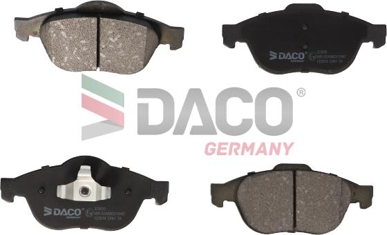 DACO Germany 323035 - Тормозные колодки, дисковые, комплект unicars.by