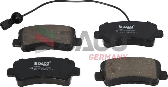 DACO Germany 323027 - Тормозные колодки, дисковые, комплект unicars.by