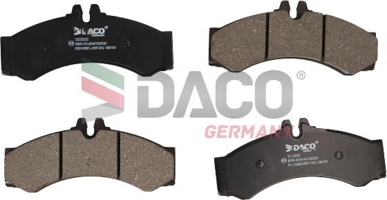 DACO Germany 323332 - Тормозные колодки, дисковые, комплект unicars.by