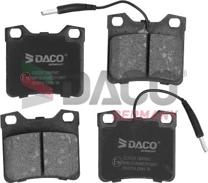 DACO Germany 323326 - Тормозные колодки, дисковые, комплект unicars.by