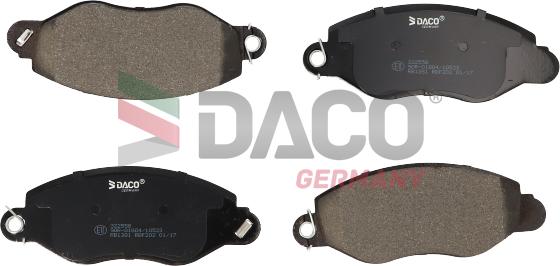 DACO Germany 322558 - Тормозные колодки, дисковые, комплект unicars.by