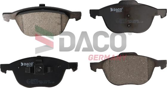 DACO Germany 322561 - Тормозные колодки, дисковые, комплект unicars.by