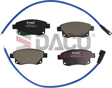 DACO Germany 322563 - Тормозные колодки, дисковые, комплект unicars.by