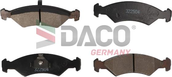 DACO Germany 322504 - Тормозные колодки, дисковые, комплект unicars.by