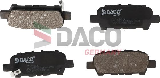 DACO Germany 322642 - Тормозные колодки, дисковые, комплект unicars.by