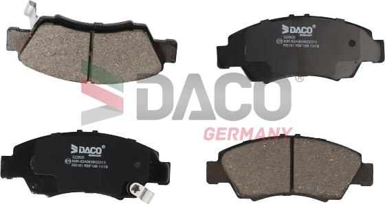 DACO Germany 322625 - Тормозные колодки, дисковые, комплект unicars.by